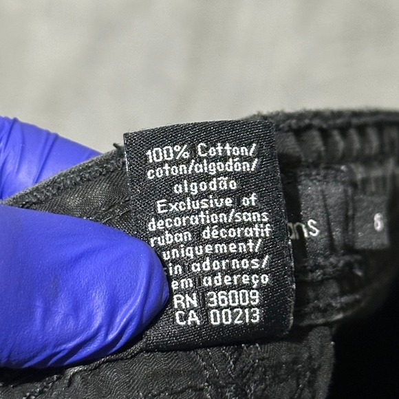 Calvin Klein Jeans Womens Black Cargo Cropped Pants Size 6 Drawstring Waist - Picture 5 of 12